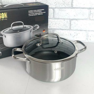 Кастрюля Benson 4.7 л из нержавеющей стали (антипригарное покрытие) BN-437 фото